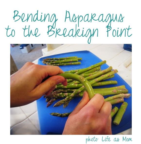 breaking asparagus