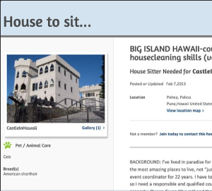 Hawaii Housesitting