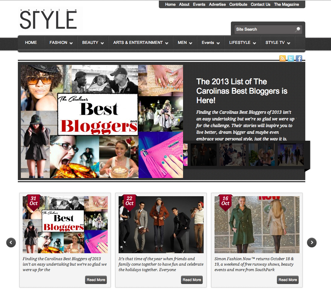 Carolina Style Magazine Best Bloggers 2013 Awards