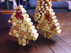 diy wine cork christmas trees | Sunny Slide Up