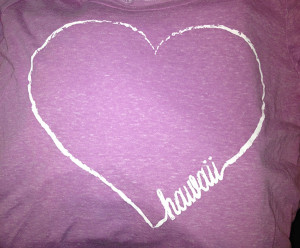 hawaiian love t-shirt