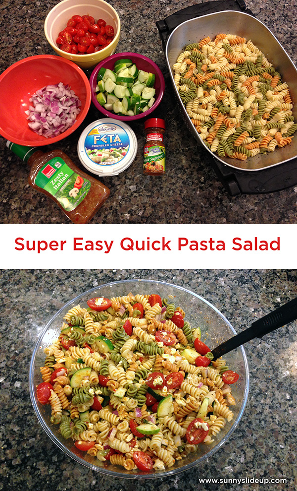 super easy quick pasta salad | Sunny Slide Up