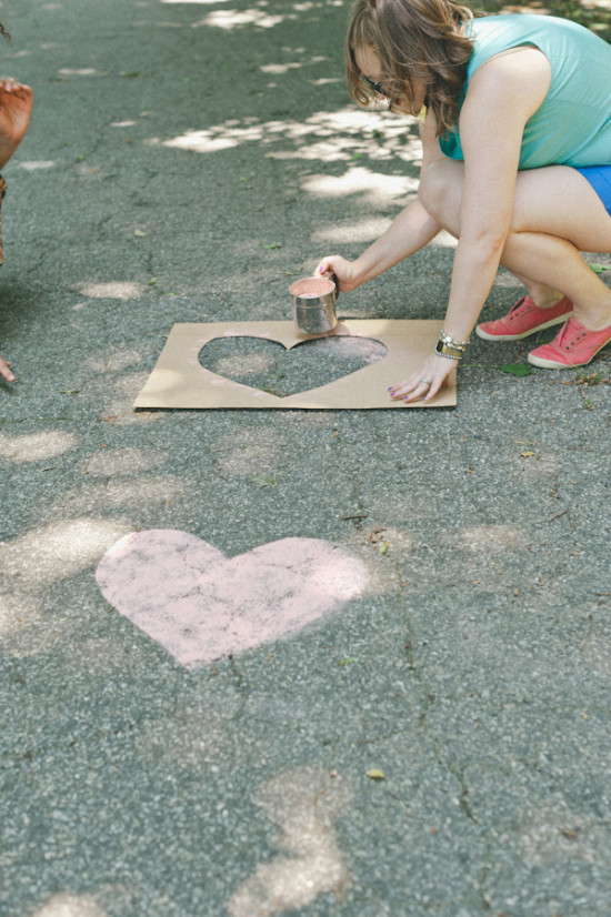 DIY Sidewalk Driveway Party Art