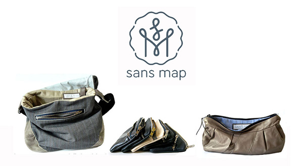 Sans Map Vintage Fabric Bags