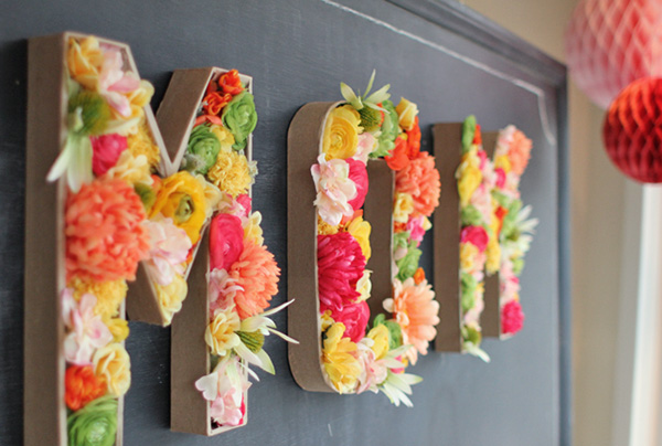 diy blooming letters