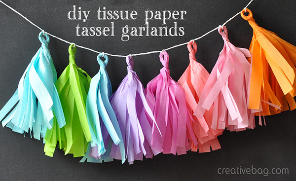 diy tissue paper garland