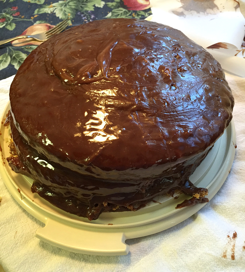 Lopsided Chocolate Cake